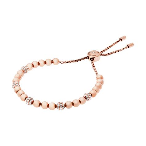 michael kors reade rose gold diamond silicone slider bracelet|Michael Kors Bracelets .